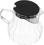 ABOOFAN Glass Coffee Server Pot with Lid Decanter for Tea Cold Brew Iced Beverages and Milk Stylish and Versatile Glass Pitcher for Home Use and Entertaining