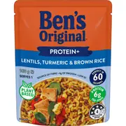 Ben's Original Protein+ Lentils, Turmeric & Brown Rice 180g