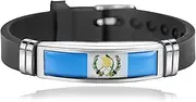 National Flag Bracelet USA France Canada Flags Bangle Adjustable Silicone Sports Bracelets Wristband for Men Jewelry