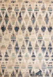 Cozy Blue Beige Rug 5439
