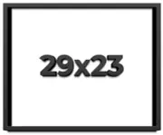 29x23 Shadow Box Frame Black | 1 inches Deep Real Wood Contemporary Shadowbox Di