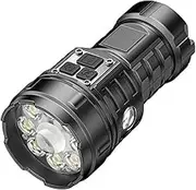 LED Mini Portable Flashlight USB Rechargeable Super Bright Torch Power Display Powerful Inspection Flashlight 1500mAh for Outdoor Camping Hiking