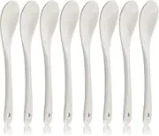 Leegg Porcelain Egg Spoons Ceramic Spoons Set of 8 Tea spoon Teaspoons for Coffee, Tea and Desserts Spoon