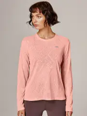 Womens Mesh Workout Long Sleeve Tee. Running Bare Workout Top