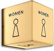 Toilet Sign Bathroom Door Sign Men's and Women's Restroom Signs, Led Restroom Sign, Bathroom Lighted Lit Sign, Mens Women Acrylic Cube Sign, 6 inch Luminous Light Box