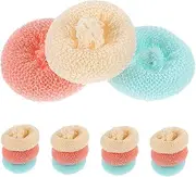 Luxshiny 15pcs Dish Scrubbers Pot Round Scrubber Scouring Pad Non Scratch Mesh Brush Washing Cloths for Sink Cookware Plate Bathroom Household Cleaning