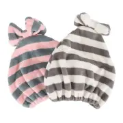 2pcs Hair Drying Towel Hair Towel Wrap for Women for Short Hair Pink Gray White