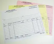 Printed 3-Part Carbonless Forms, 500 sets 8.5" x 7", Custom Receipt Proposal NCR