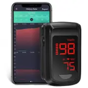 Bluetooth Fingertip Pulse Oximeter - Monitor SpO2, Heart Rate & App Compatible