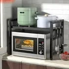 Adjustable 2 Tier Microwave Shelf Oven Storage Rack Stand Cabinet Holder Kitchen
