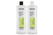 Nioxin System 2 Shampoo and Conditioner Duo 1000ml of Each for Natural Hair with Progressed Thinning