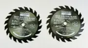 TWO(2) - Circular Saw Blade 7-1/4" Deck Building Blade 20 Teeth General Purpose