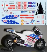 1/12 Decals for STONER DUCATI PHILLIP ISLAND GP9 2009 AUSTRALIA DECAL TBD2