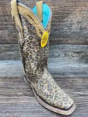 c3788 Women's Leopard Print Square Toe Western Boot by Corral