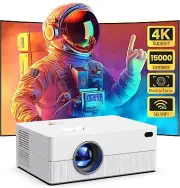 [Electric Focus] Mini Projector with WiFi and Bluetooth, JOWLURK Portable 4K Pro