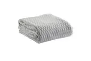 Bianca Gosford Blanket 100% Cotton Soft Sofa Home Bedding Silver