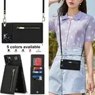 For Samsung S25 S24 S23 S22 S21 S20 Ultra Leather Crossbody Chain Wallet Case