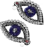 PLAFOPE 2Pcs Rhinestone Eye Patch Decorative Clothing Applique for DIY Coat Hat and Bag Embellishment Cartoon Clothes Patches for Fashion Repair and Personalization
