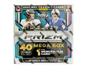2021 Panini Prizm Football NFL Factory Sealed Neon Green (Walmart) Mega Box