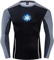 [NIBOKA] Men's Compression Long Sleeve Shirts Gym Adult Compression Athletic Sports Workouts Running Tee Performance