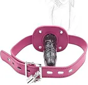 FREVEX BDSM mouth gag penis with silicone dildo leather gag mouth penis gag dildo gag sexy bondage for penis gag bite gag SM mouth ball bondage SM dildo sex toys for women