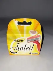 BIC Soleil REFILLS - Four Blade Razor Cartridge Refills - 4 Count, One Box - NEW