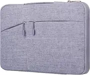 Megoo 12Inch Sleeve Case for Microsoft Surface Pro 7/6/5/4/3 12.3", 11" 12" Macbook/Dell/Chromebook/Samsung Galaxy Book Tablet Laptop Slim Water Resistant Carrying Case with Handle and Pocket(Gray)