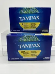 (2) Tampax Regular Tampons Flushable Cardboard App Unscented 10 ct COMBINE SHIP