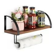 Paper Towel Holder Wall Mount Farmhouse Wood Paper Towel Holder with Shelf Ha...