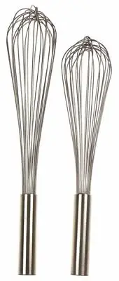 Capco Piano Whip Whisk Set of 2 Large Restaurant Quality 18-8 Stainless Steel SS