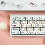 134KEYS MOA FARMER DUCK KEYCAPS PBT 可愛卡通圓形鍵帽套裝,適用於 MX 開關機械鍵盤