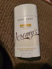 Jeremy's Razors MEN'S NATURAL DEODORANT Citrus & Sandalwood 2.65 oz