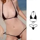 Women Sexy Micro Thong G string Brazilian Mini Top Bra Bottom Bikini Swimwea. re