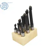 9 Piece 1/2" Boring Bar Set Carbide Tipped Bars 1/2" Shank Lathe Tool New