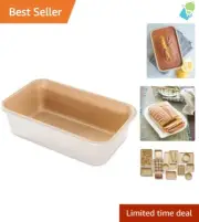 Durable Nonstick Aluminum Bread Pan - 1.5lbs Capacity, Hand Wash Only