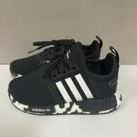 在飛比找蝦皮購物優惠-adidas 黑童鞋 NMD R1 黑白 童鞋