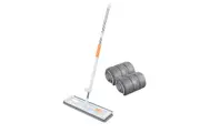 Large Flat Mop 360 Degree Adjustable Cleaning Mop with 2 Washable Pads-White