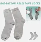 RF Shielded Silver Fiber Conductive Socks EMF Anti Electromagnetic Radiation NEW