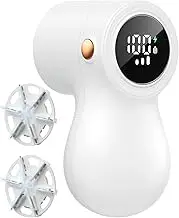 YOOLIKE Rechargeable Fabric Shaver, Lint Remover for Clothes with 2 Stainless Steel 6-Leaf Blades, Electric Lint Shaver with Digital Display, 3-Speeds Defuzzer for Removing Fuzz and Pill from Sweater
