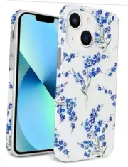 Floral iPhone 13 Case 6.1", Soft TPU Flower Pattern Design, Shockproof Bumper