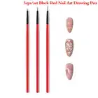 3Pcs Acrylic Nail Art Brush Nail Art Dotting Pen Drawing Painting Set 5/7/1_5S