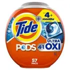 Tide Pods Ultra OXI Liquid Laundry Detergent Pacs, 57 Count