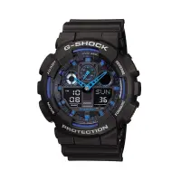 在飛比找Yahoo奇摩購物中心優惠-CASIO 卡西歐 G-SHOCK 重型機械感錶款 黑X藍 