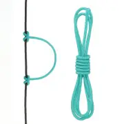 Archery D Loop Rope 2 FT, Bow D Loop String Release Material Nock Wire, Cyan