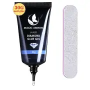 Nail Rhinestone Glue Gel 30G Curing Needed UV Nail Gem Glue Super Strong Adhe...