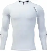 [Wayonge] Compression Tights, Long Sleeve Sports Fitness Shirt for Men Basketball/Football Training Undershirt
