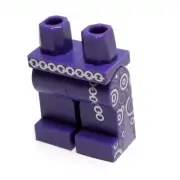 Lego - Minifigure Legs - Purple, Chain, Circle Pattern