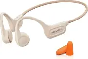 Bone Conduction Headphones Open Ear Wireless Bluetooth 5.3 Beige