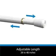 Mainstays 7/16" Adjustable Spring Tension Curtain Rod. Easy Install, Hanging rod