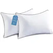 Bed Pillows Standard Size Set of 2 Cooling and Supportive Full Pillow 2 Pack ...